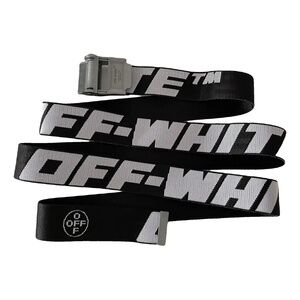 OFF-WHITE Industrial Belt in Black, White and Silver